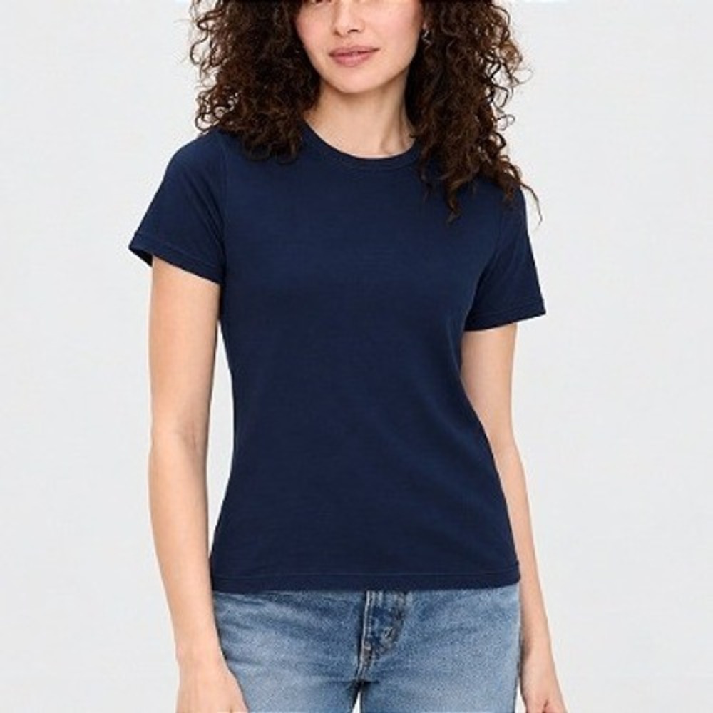 Cotton Citizen Dark Navy Blue Classic Americana Capsule Minimalist Tee Shirt S